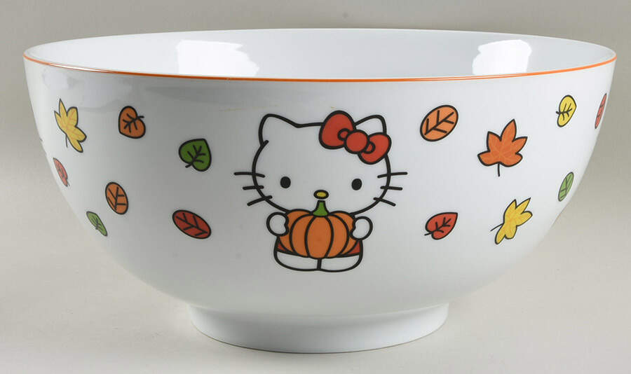 Hello Kitty 11" Large Salad Serving Bowl by Zrike-1