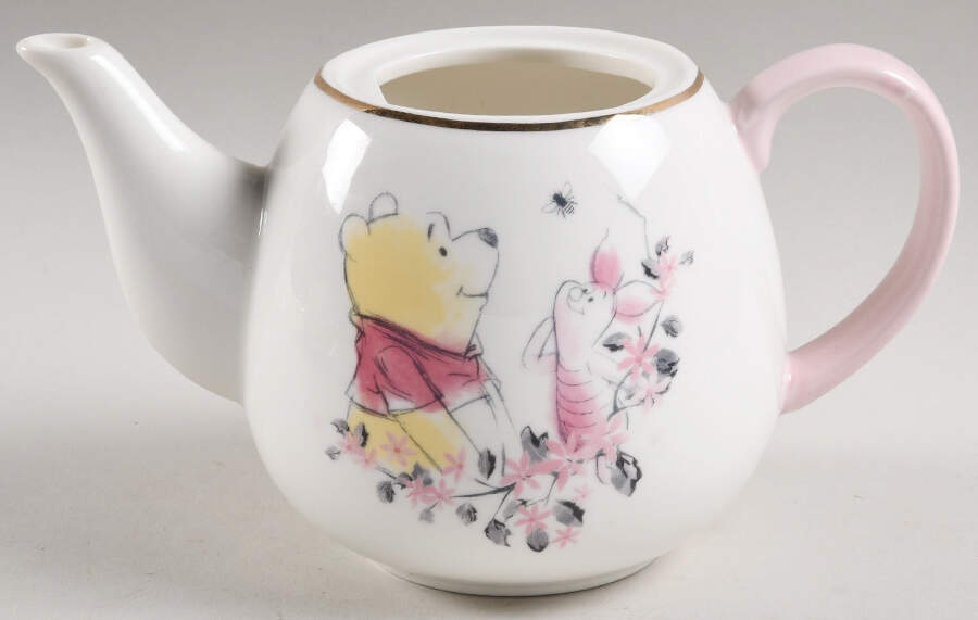 Winnie the Pooh Cherry Blossoms Teapot No Lid by Zrike-1