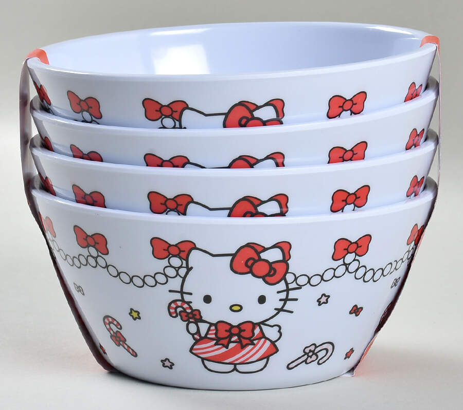 Hello Kitty Christmas Melamine Soup/Cereal Bowl - Set of 4 by Zrike-1