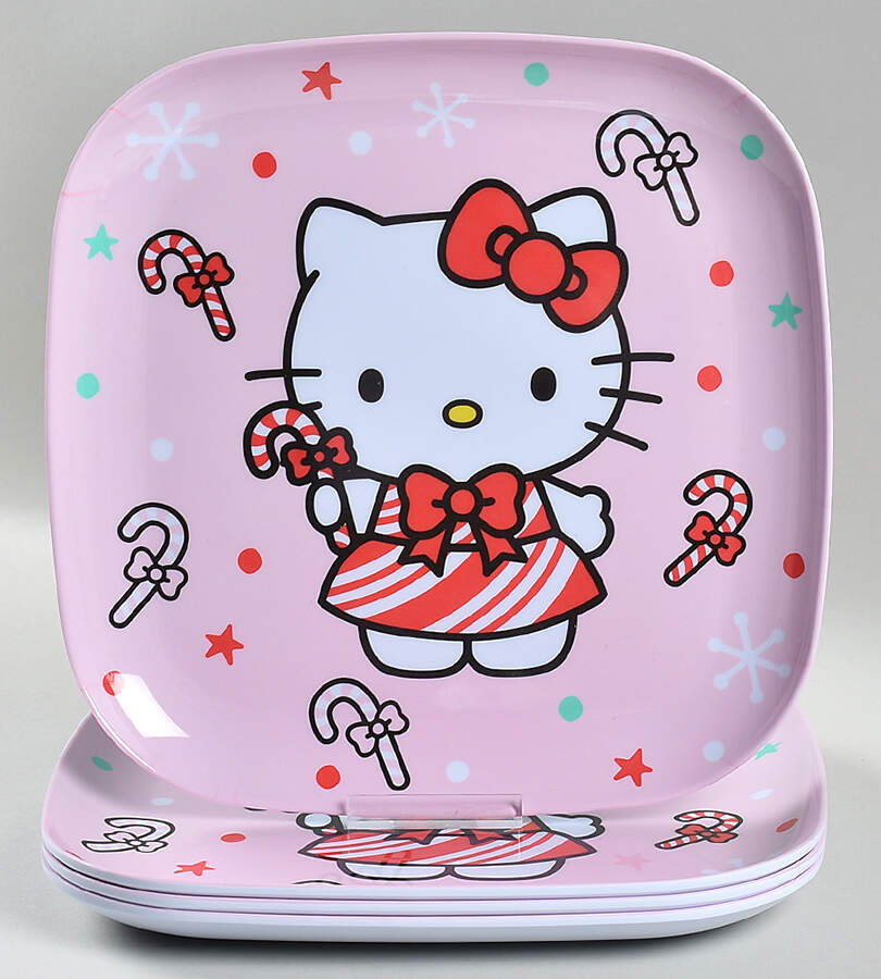 Hello Kitty Christmas Melamine Dinner Plate - Set of 4 (DPME82) by Zrike-1