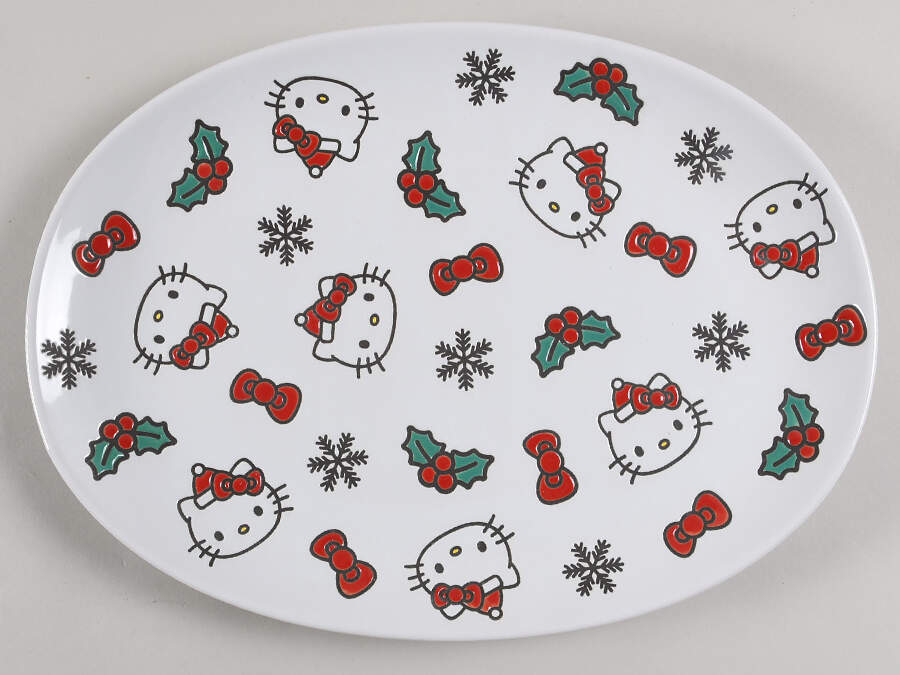Hello Kitty Christmas 13" Oval Serving Platter by Zrike-1