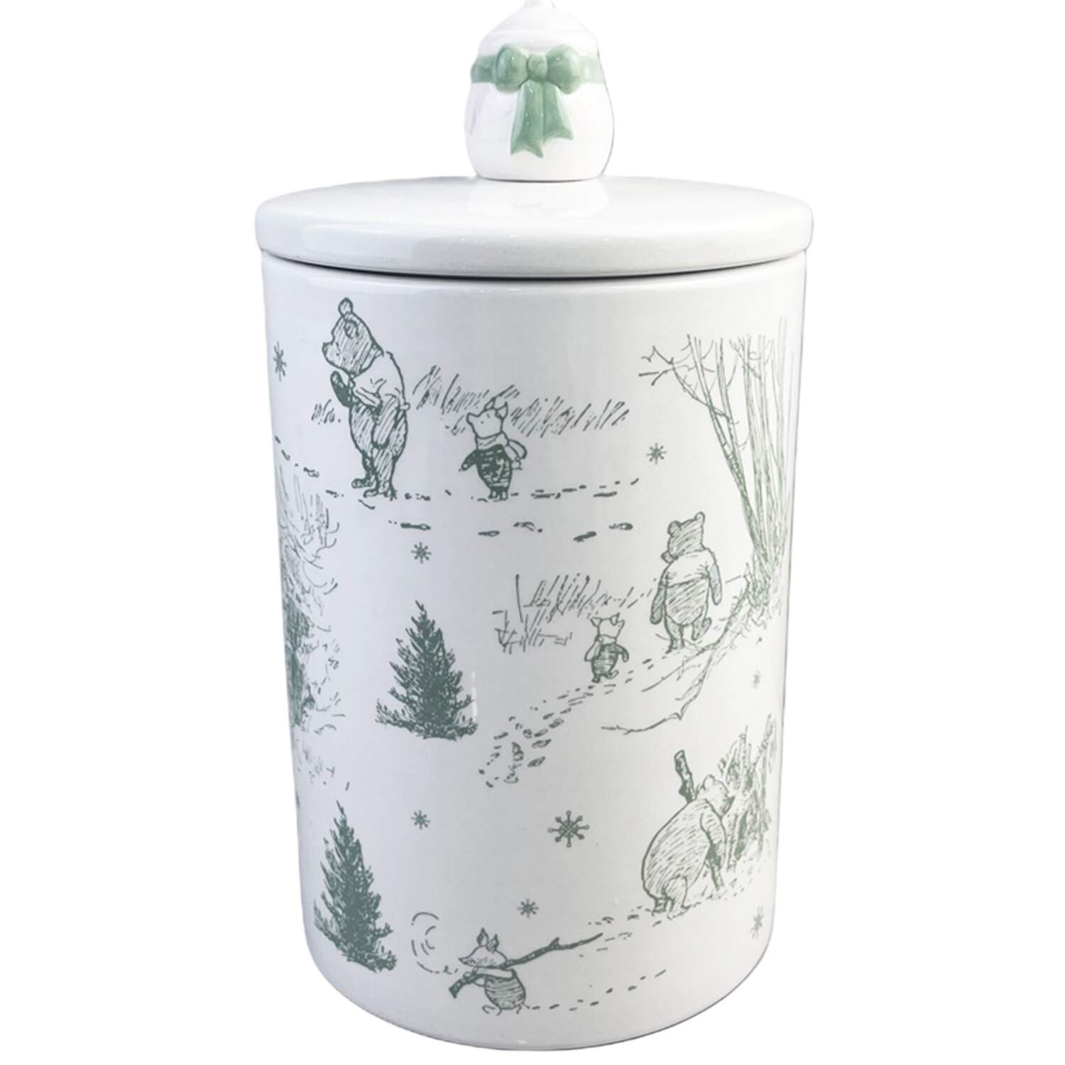 Winnie the Pooh Christmas Footprints Medium Canister & Lid by Zrike-1