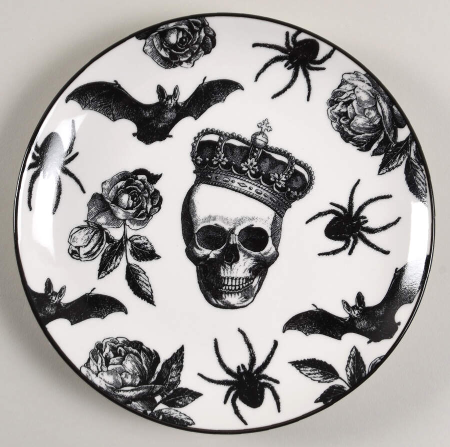 Bats and Spiders Salad Plate by Zrike-1