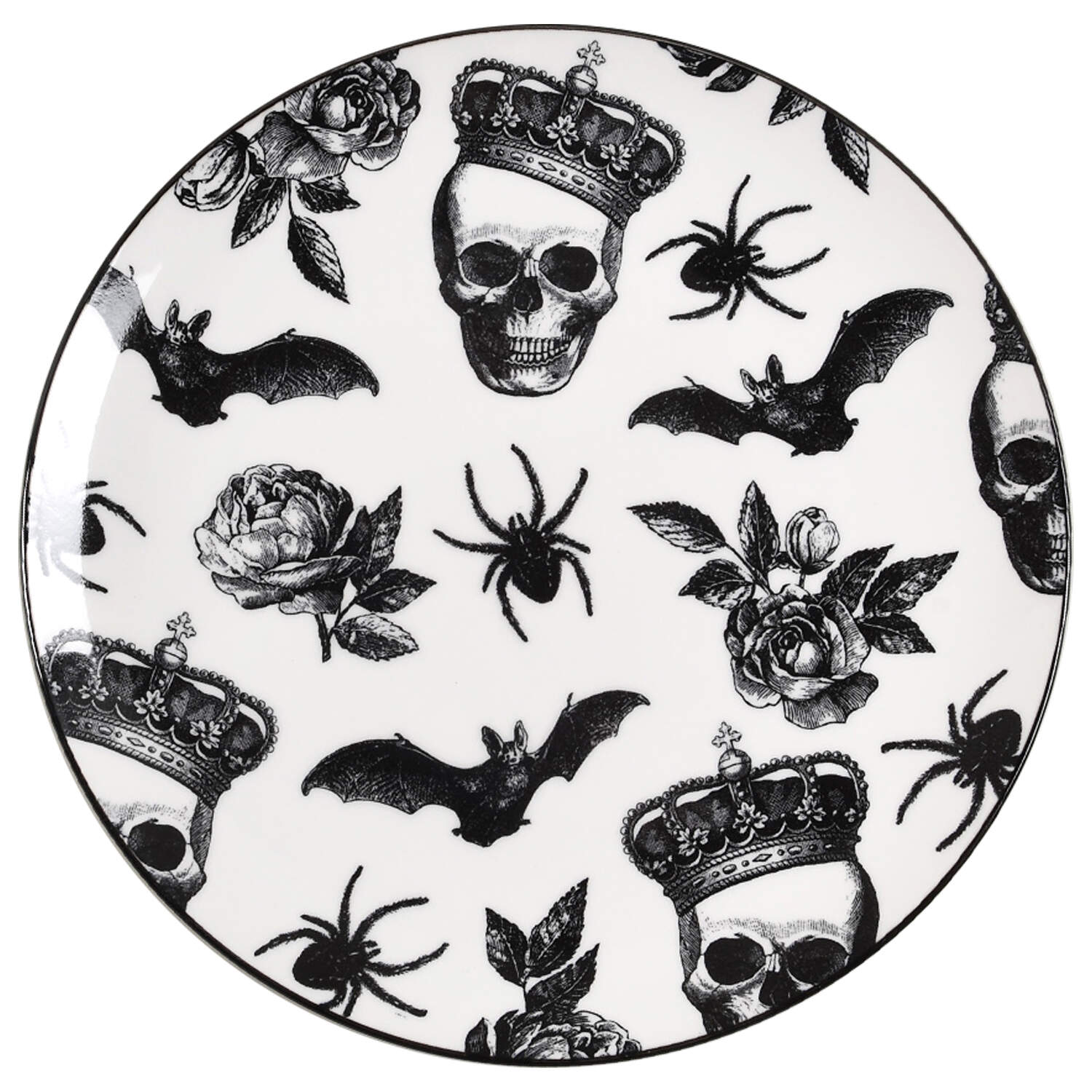 Bats and Spiders Dinner Plate by Zrike-1