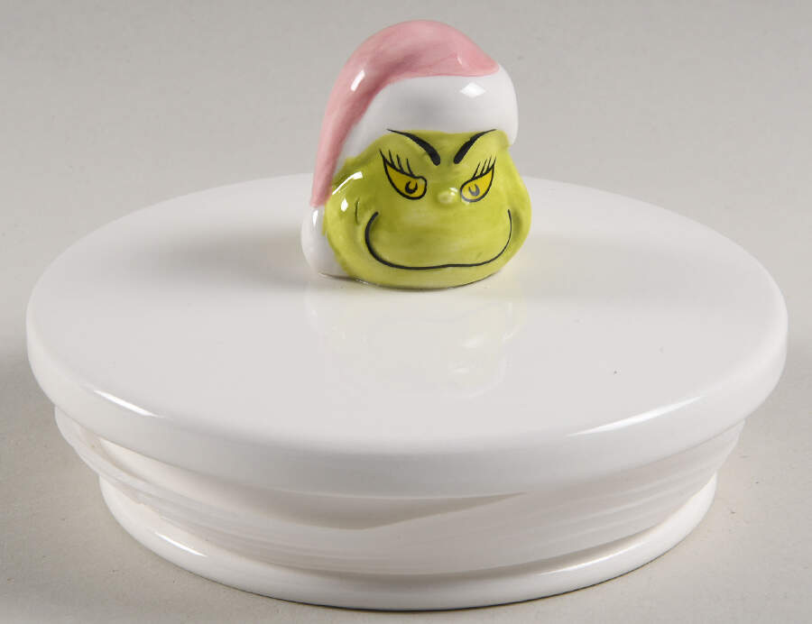 Grinch Pink Christmas Medium Canister No Lid by Zrike-1