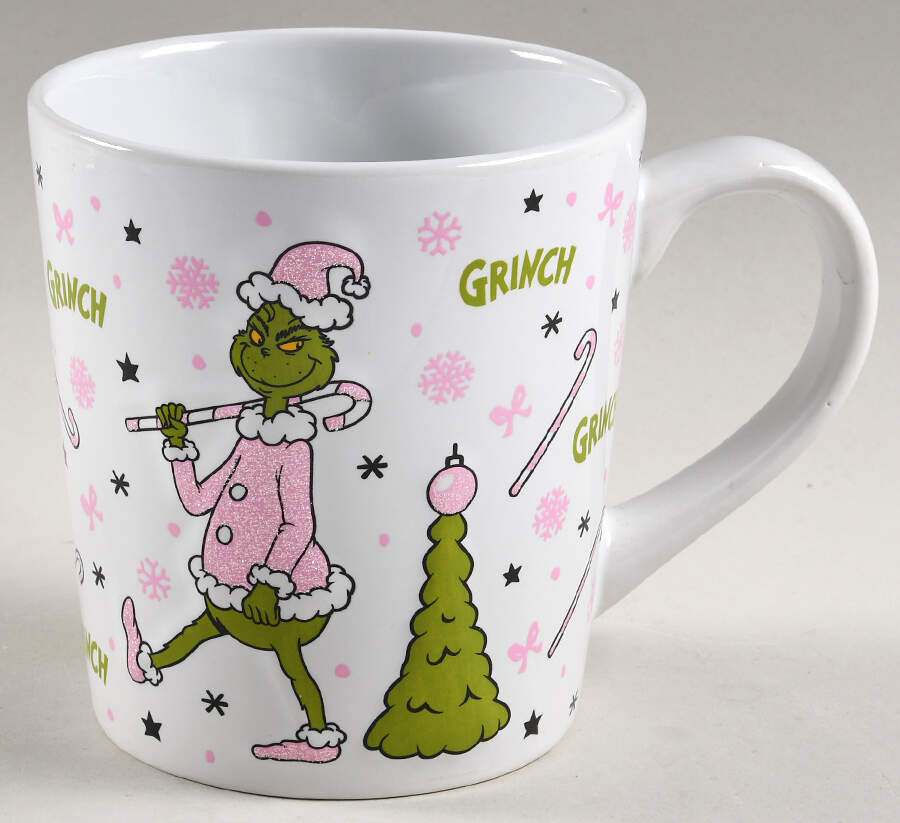 Grinch Pink Christmas Mug by Zrike-1