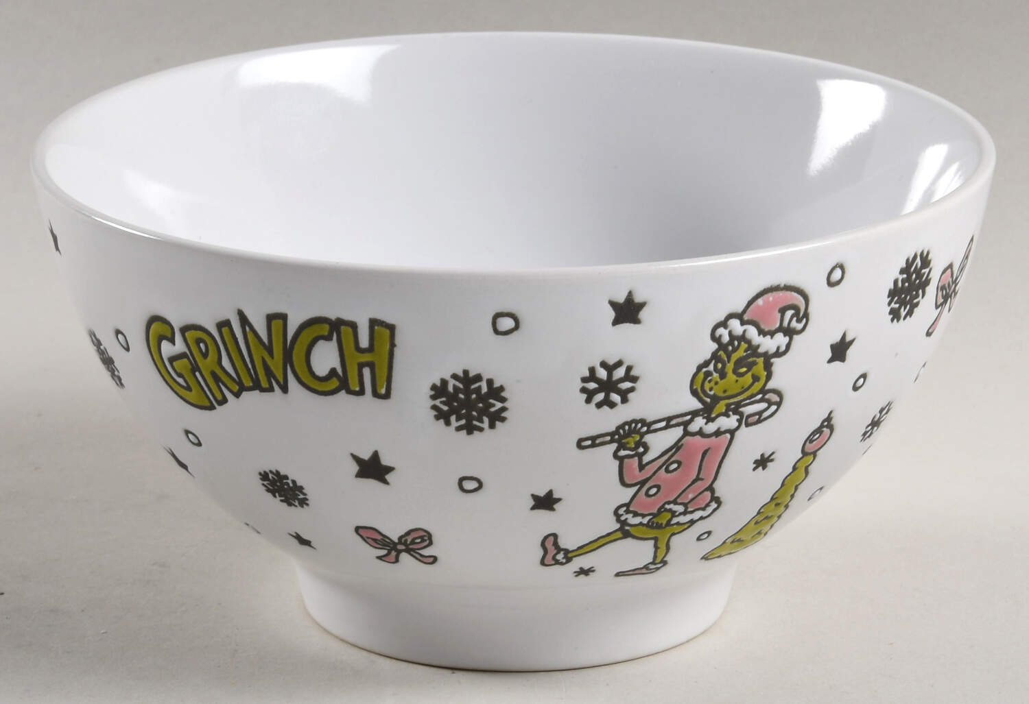 Grinch Pink Christmas Coupe Cereal Bowl by Zrike-1