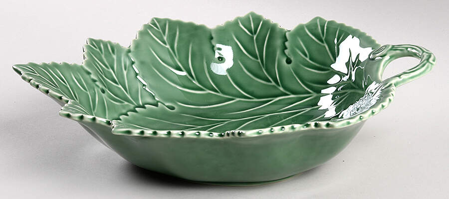 Leaf 13" Round Figural Serving Bowl by Zrike-1