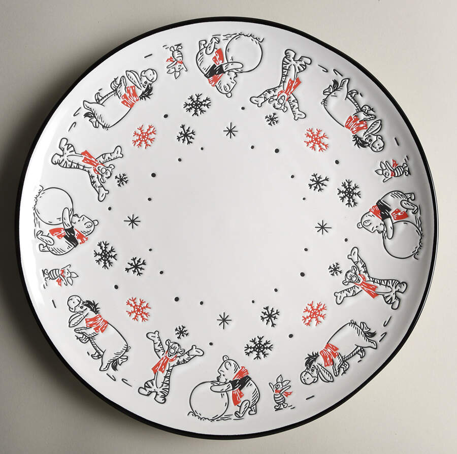 Winnie the Pooh Footprints in the Snow Dinner Plate by Zrike-1