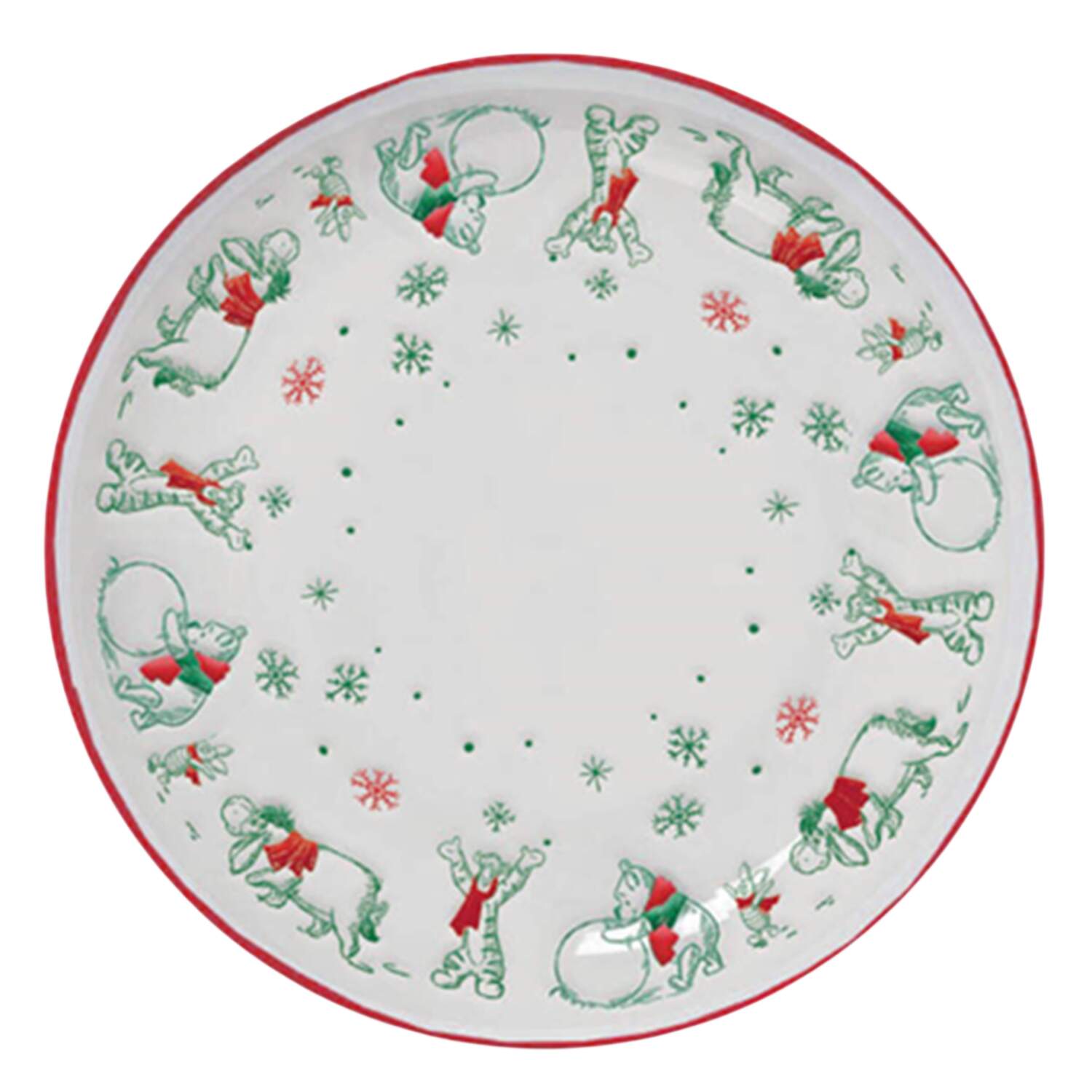 Winnie the Pooh Footprints in the Snow Dinner Plate by Zrike-1