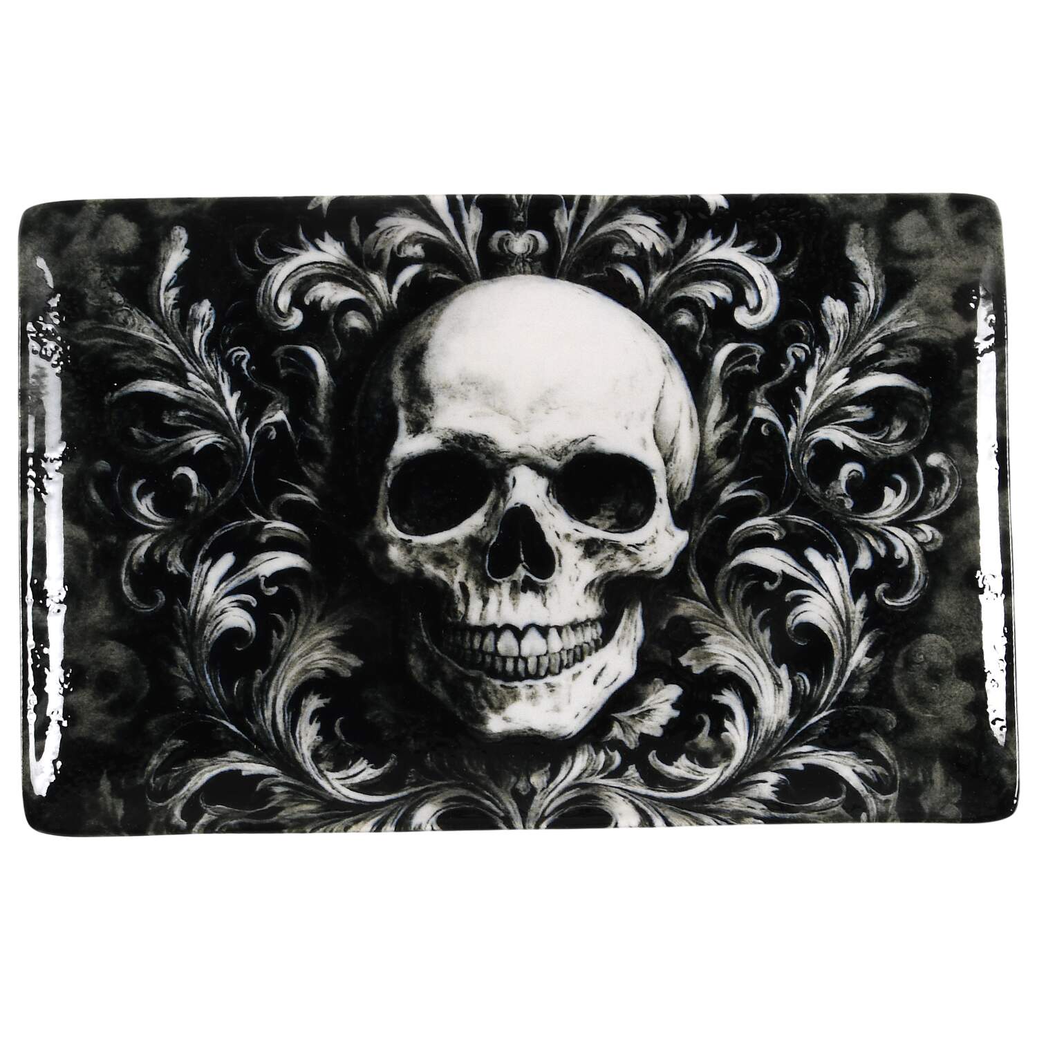 Gothic Skull Rectangular Treat Tray by Zrike-1