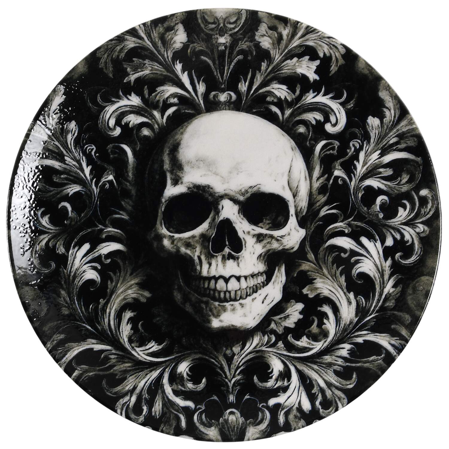 Gothic Skull Dinner Plate by Zrike-1