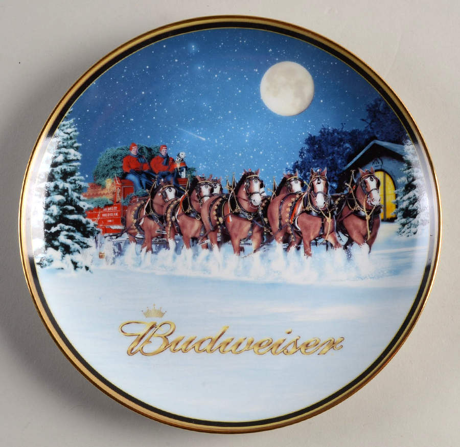 Annual Budweiser Holiday Plate Running Free - Boxed by Anheuser-Busch-1