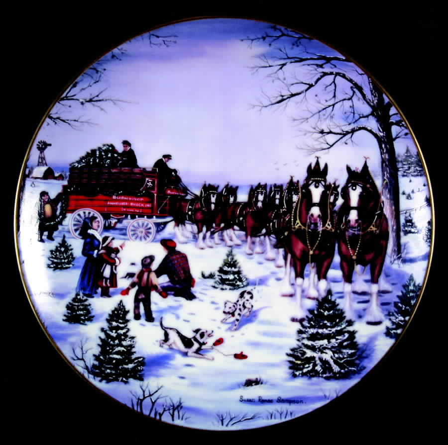 Annual Budweiser Holiday Plate Seasons Best - Boxed by Anheuser-Busch-1