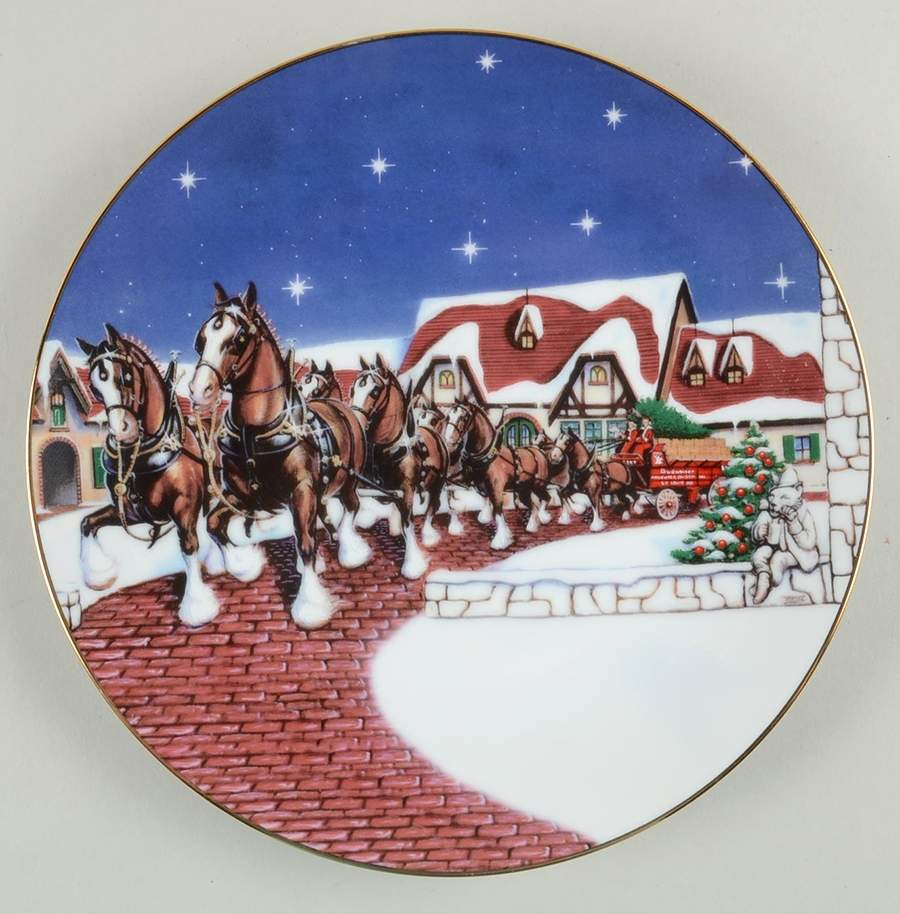 Annual Budweiser Holiday Plate Grants Farm Holiday - Boxed by Anheuser-Busch-1