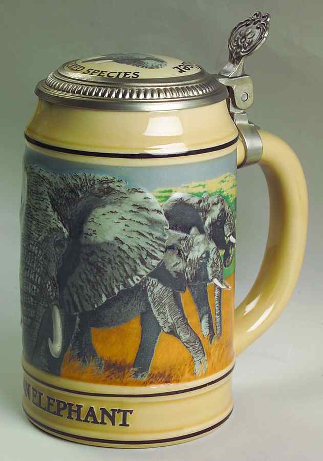 Endangered Species African Elephant-1991 - No Box by Anheuser-Busch-1