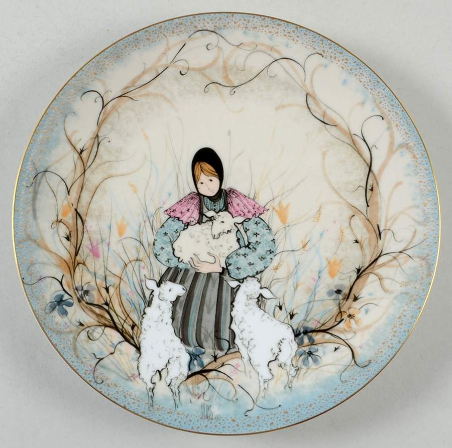American Silhouettes I - The Children Mary With The Lambs - Boxed by Anna Perenna-1