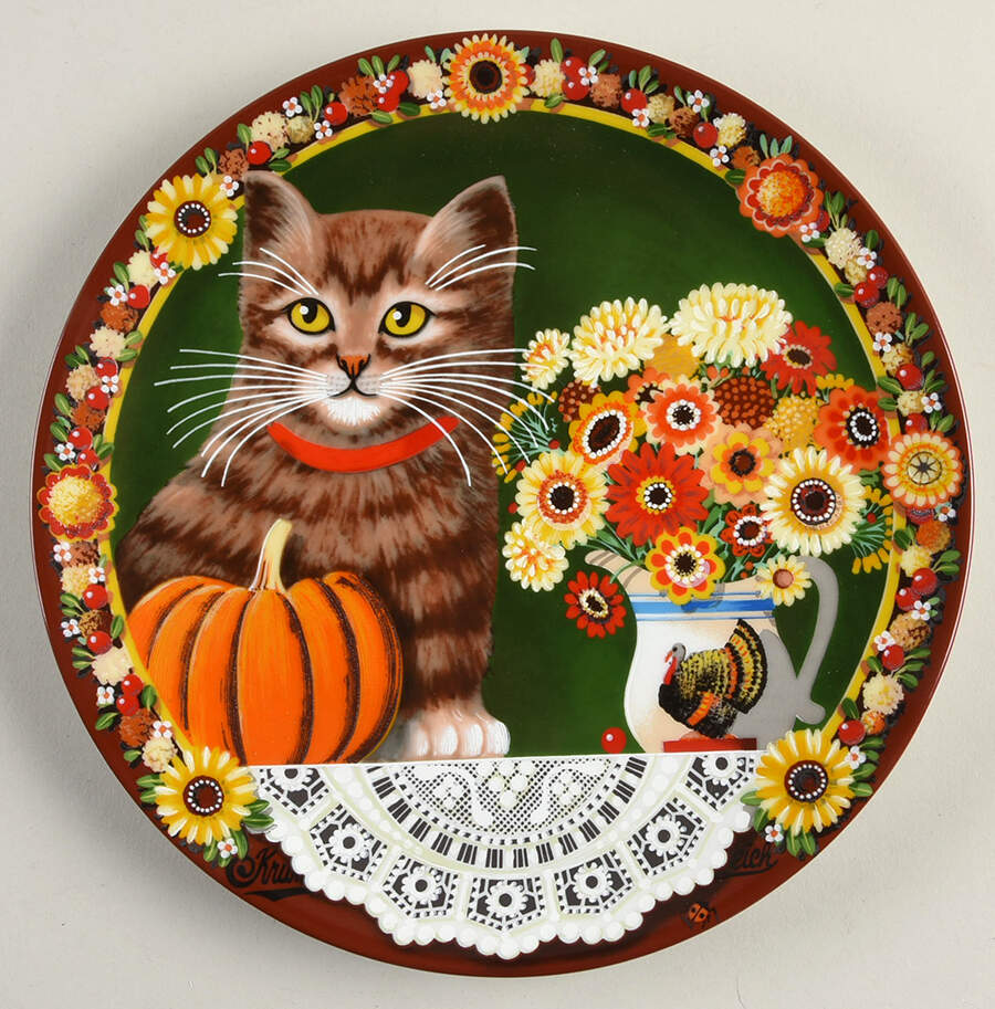 Uncle Tads Holiday Cats Pumpkin - Boxed by Anna Perenna-1
