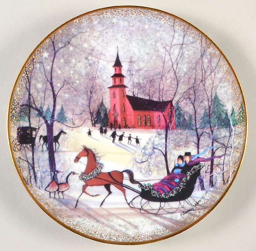 Christmas Plate Christmas Night - Boxed by Anna Perenna-1