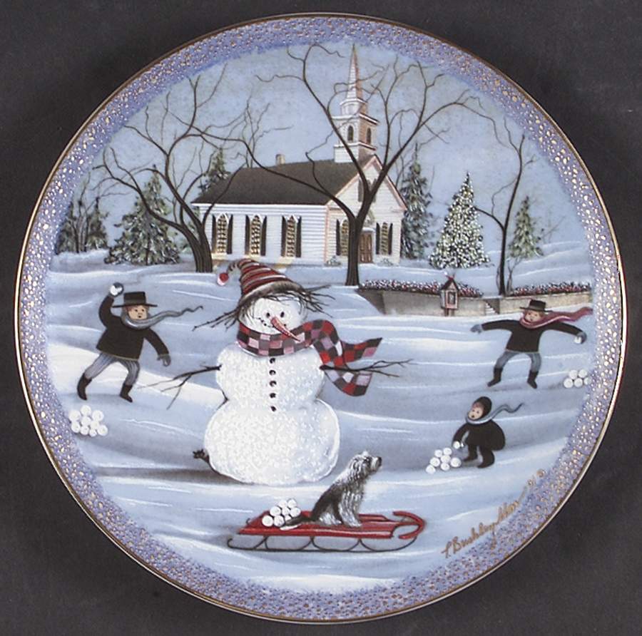 Christmas Plate Snowman - Boxed by Anna Perenna-1