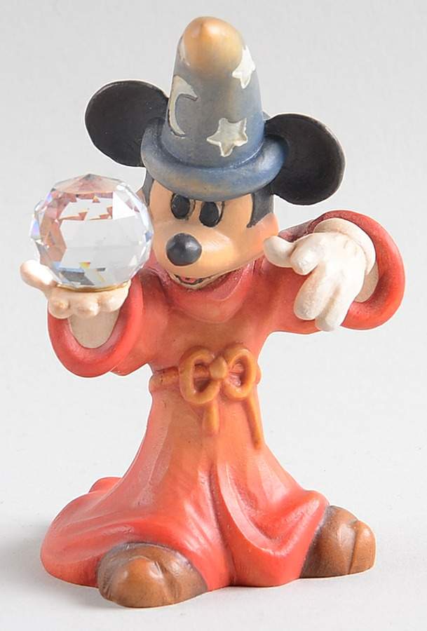 Disney Characters Figurine Sorcerers Apprentice With Crystal - With Box by Anri-1