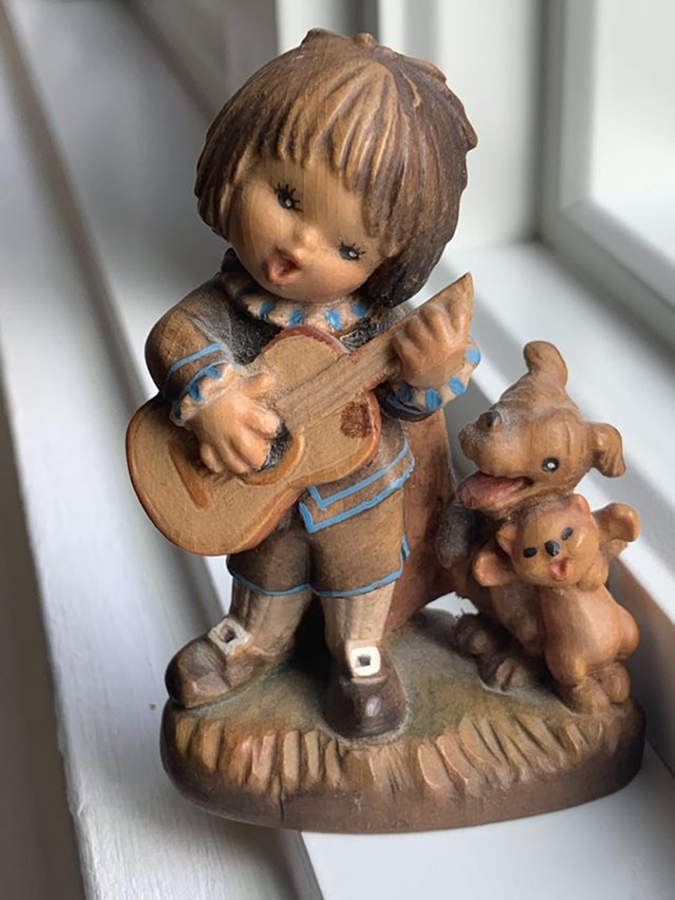 Ferrandiz Wood Figurines 6" Romeo Playing Guitar - No Box by Anri-1