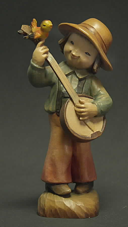 Ferrandiz Wood Figurines 6" Happy Strummer - No Box by Anri-1
