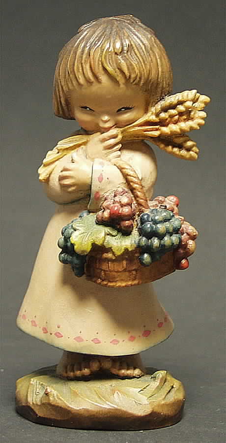 Ferrandiz Wood Figurines 6" Harvest Girl - No Box by Anri-1