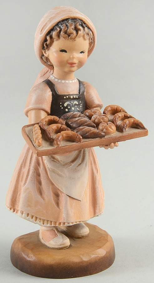Ferrandiz Wood Figurines 6" Pastry Girl - Boxed by Anri-1