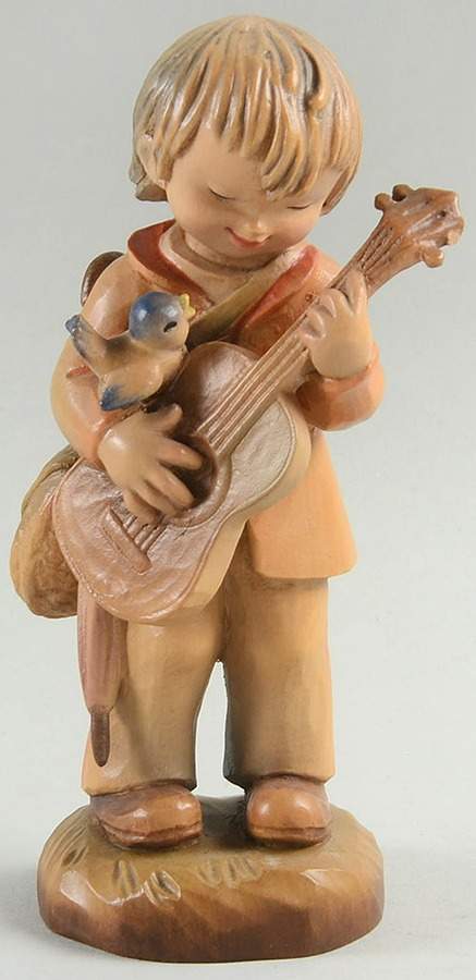 Ferrandiz Wood Figurines 6" Orchestra Guitar - No Box by Anri-1