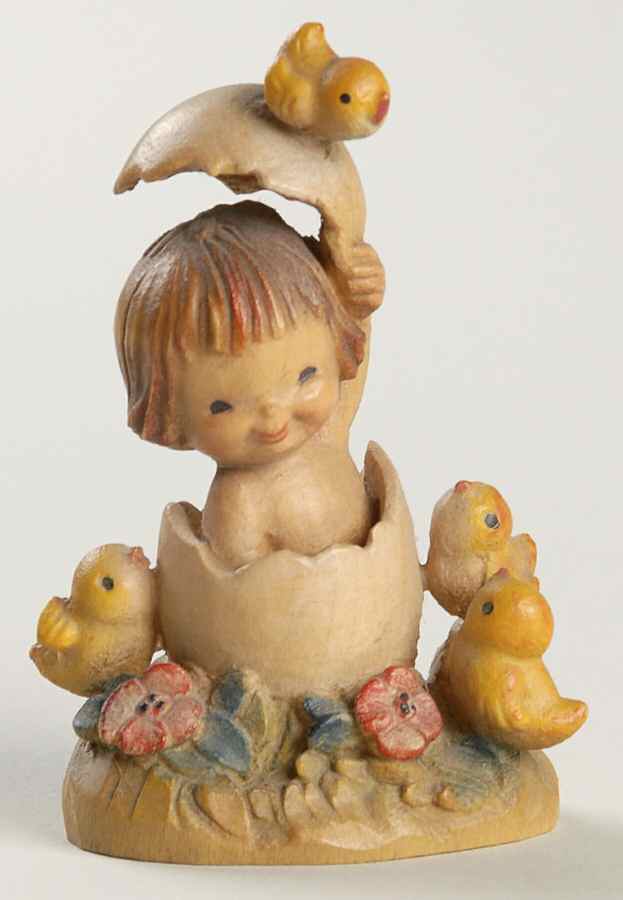 Ferrandiz Wood Figurines 3" Girl In The Egg - No Box by Anri-1
