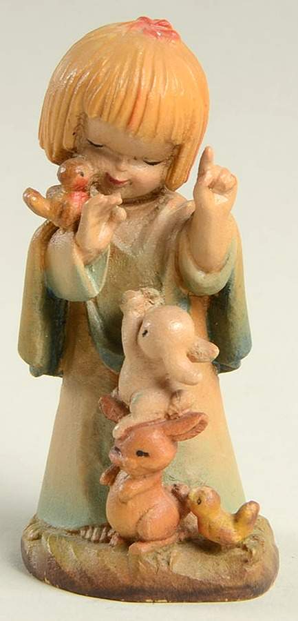 Ferrandiz Wood Figurines 3" Talking To The Animals - Boxed by Anri-1