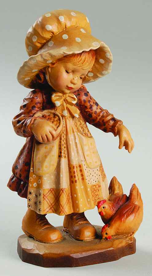 Sarah Kay Figurines Feeding The Chickens-6" - Boxed by Anri-1