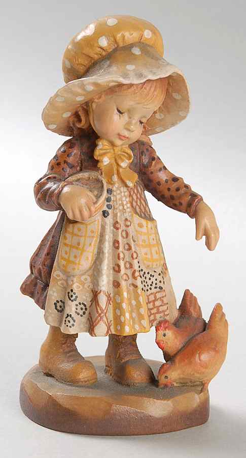 Sarah Kay Figurines Feeding The Chickens-4" - Boxed by Anri-1