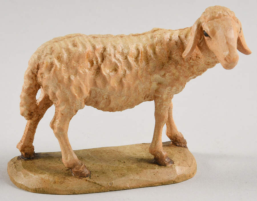 Kuolt 6" Wooden Nativity Figurine Lamb - Boxed by Anri-1