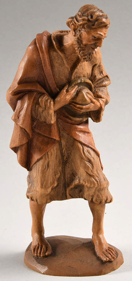 Kuolt 6" Wooden Nativity Figurine Shepherd - Boxed by Anri-1