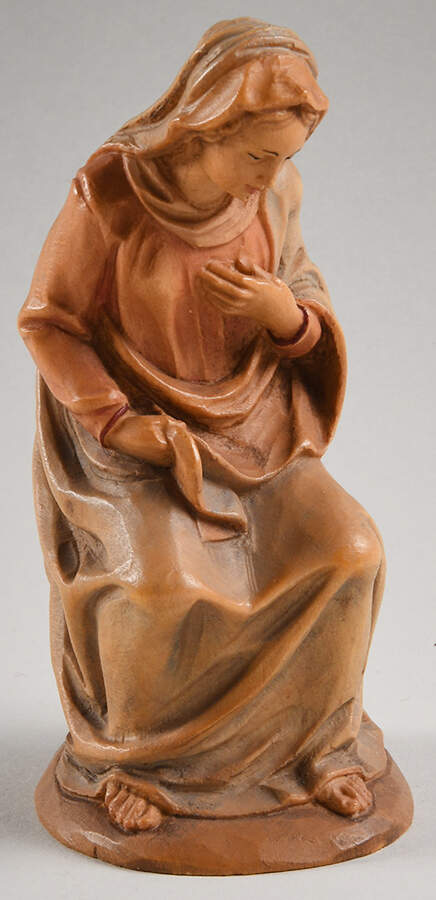 Kuolt 6" Wooden Nativity Figurine Mary - Boxed by Anri-1