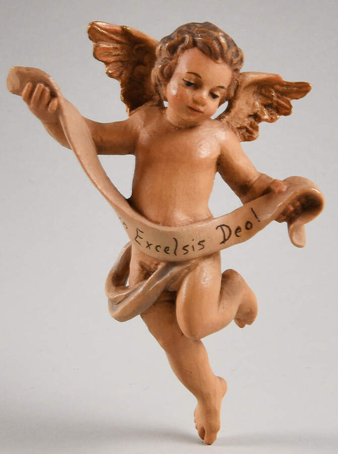 Kuolt 6" Wooden Nativity Figurine Angel - Boxed by Anri-1