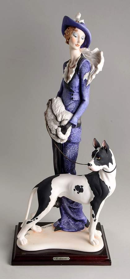 People with Animals-Birds Lady With Great Dane - No Box by Armani-1
