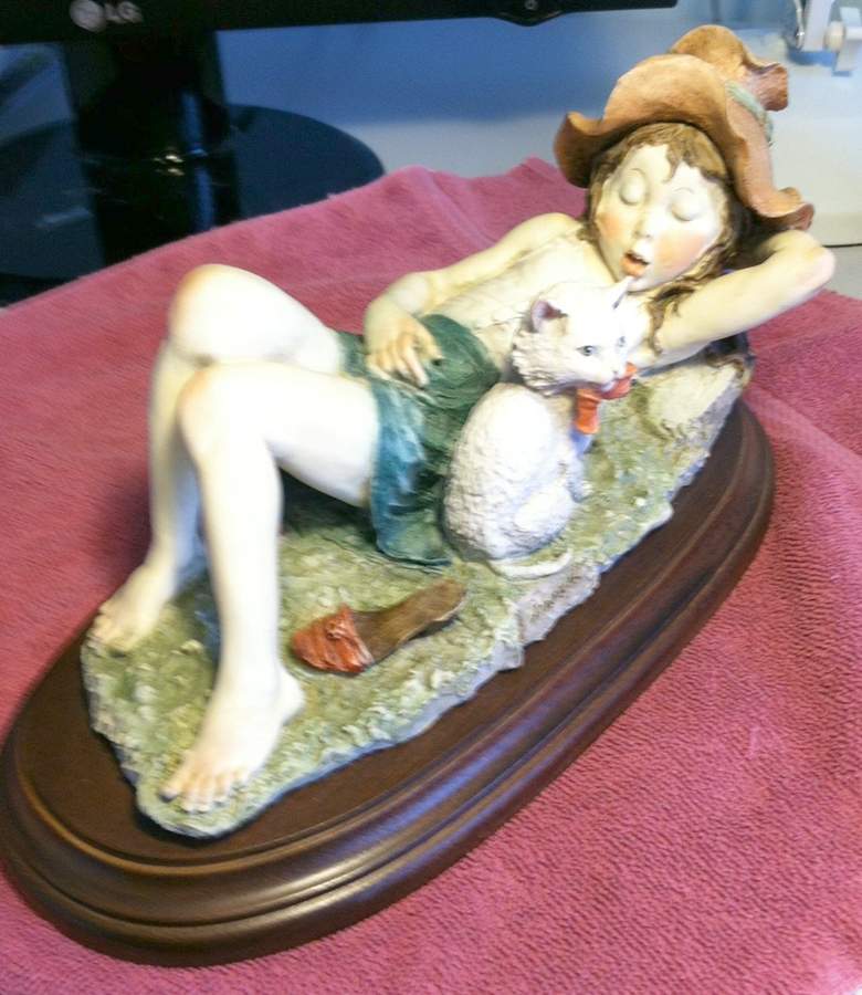 Children Sleeping Girl With Cat - No Box by Armani-1