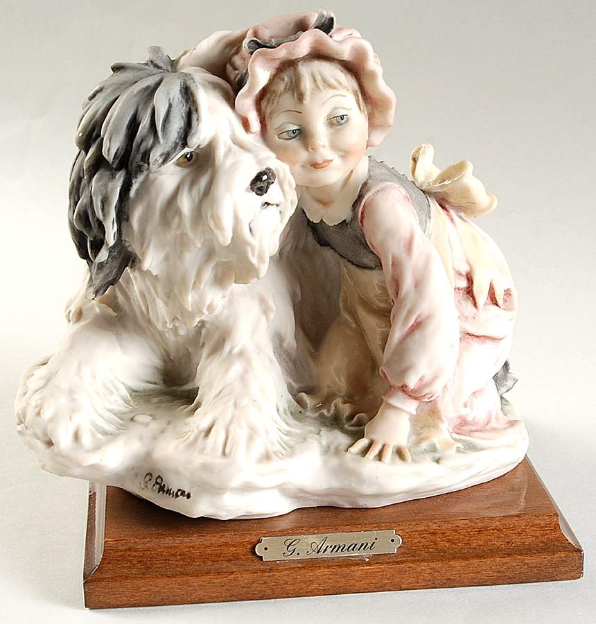 Children Sheep Dog And Girl - Boxed by Armani-1