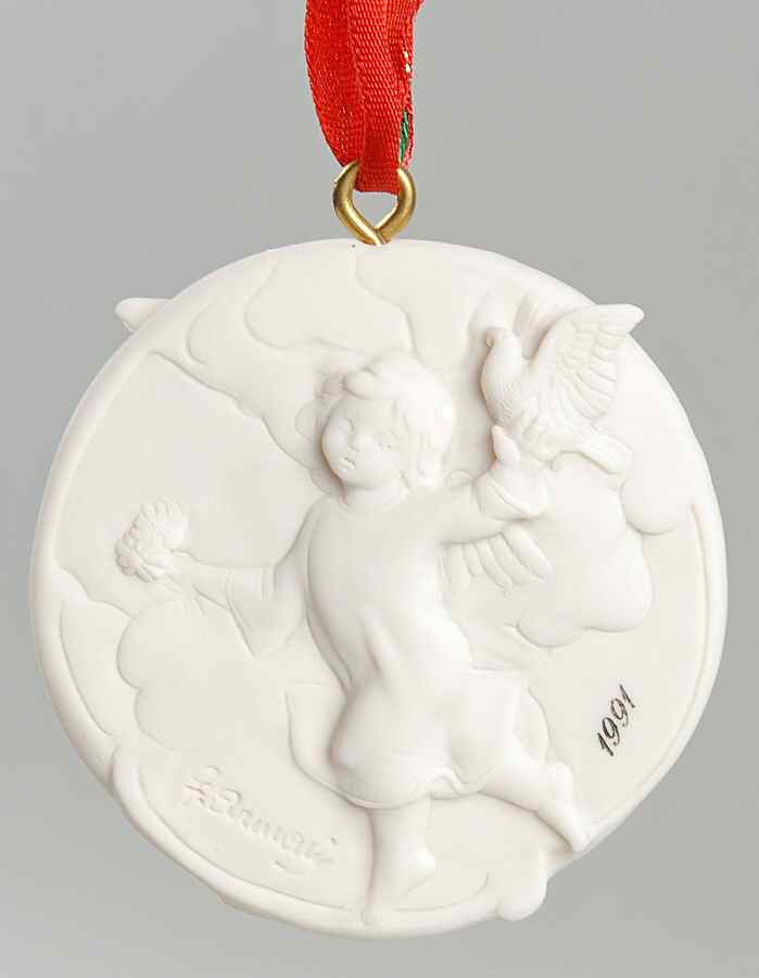 Christmas Ornament 1991-Angel With Dove - No Box by Armani-1