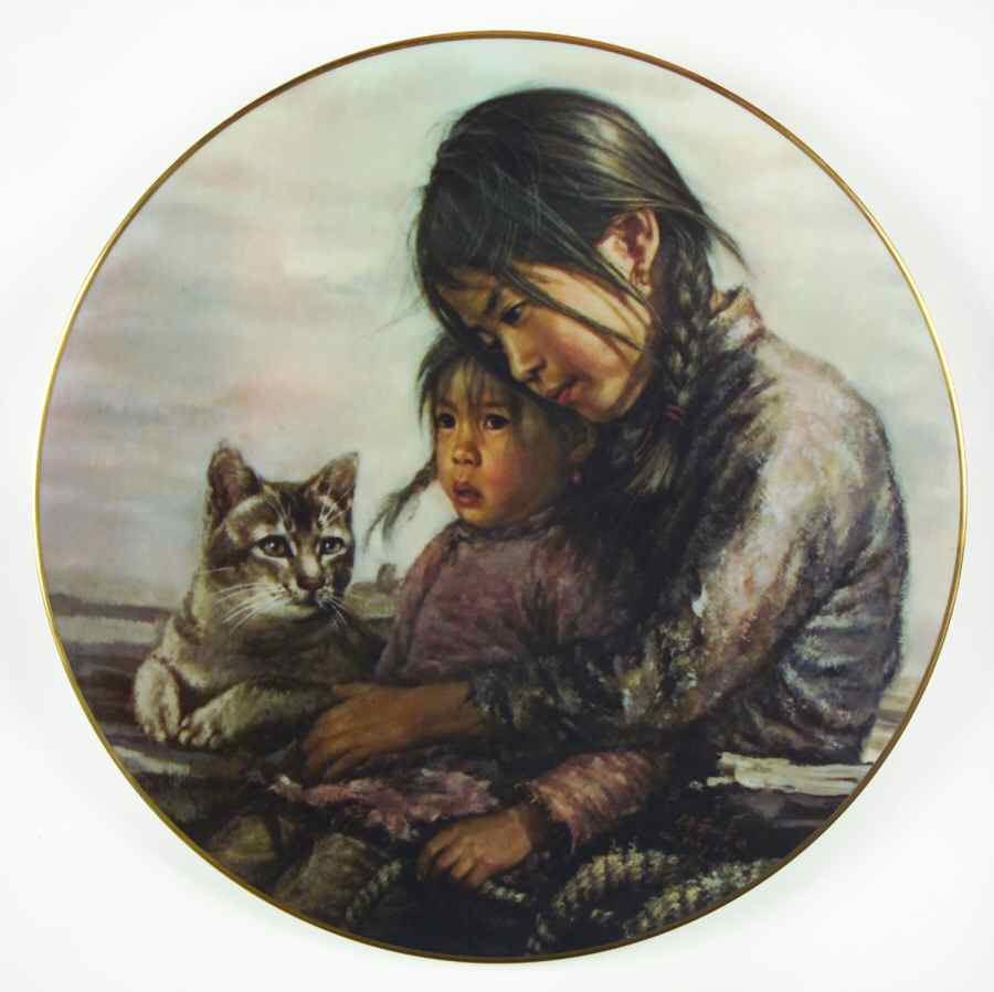 Children of Aberdeen Girl With Little Sister - Boxed by Artists of The World-1