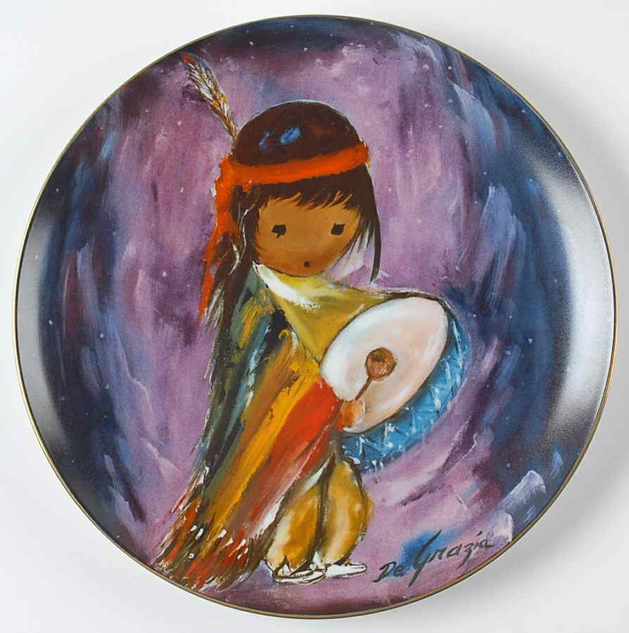 De Grazia Holiday Little Pima Indian Drummer - Boxed by Artists of The World-1