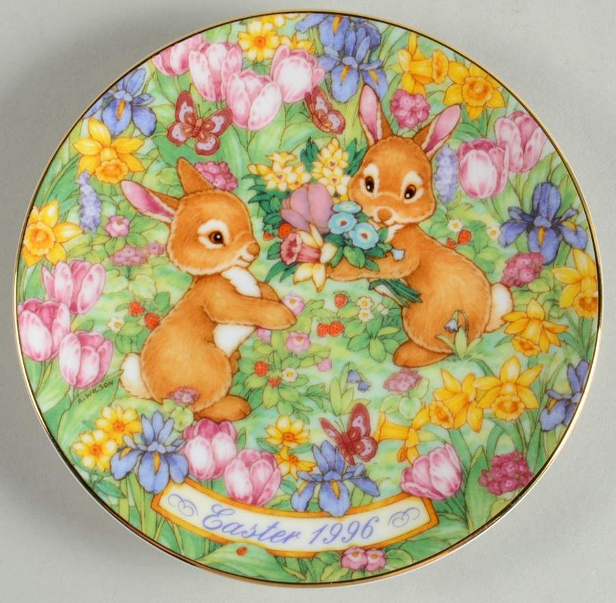 Easter Plate-Avon Easter Bouquet - No Box by Avon-1