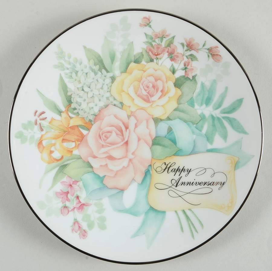 Avon Plates Joyous Occasions Happy Anniversary - Boxed by Avon-1