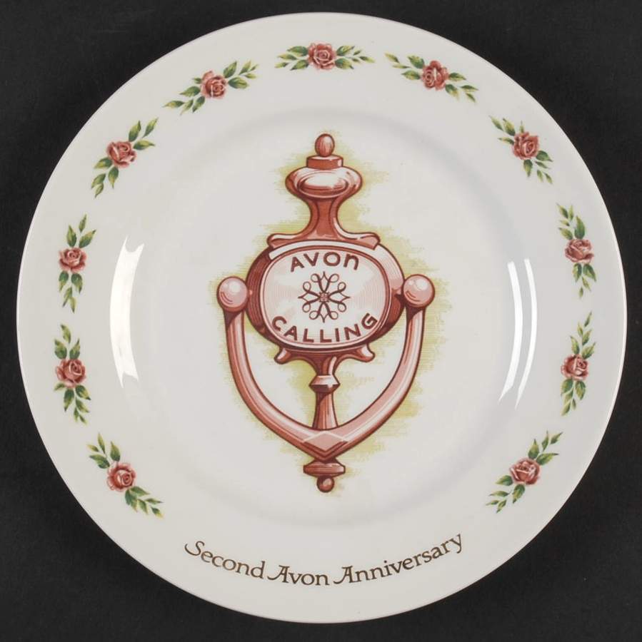 Avon Plates Second Anniversary-Pink Doorknocker - With Box by Avon-1