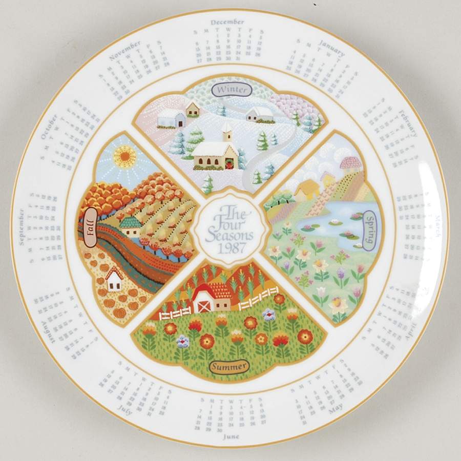 Avon Plates Four Seasons Calendar Plate - Boxed by Avon-1