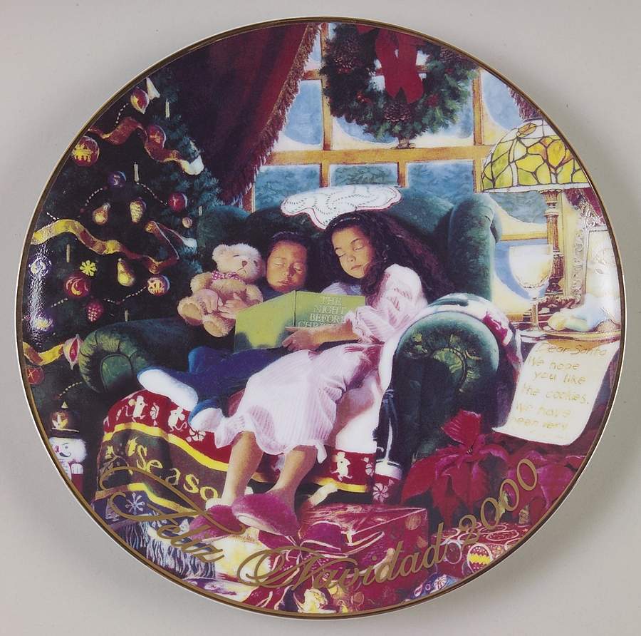 Christmas Plate Christmas Dreams-Spanish - No Box by Avon-1