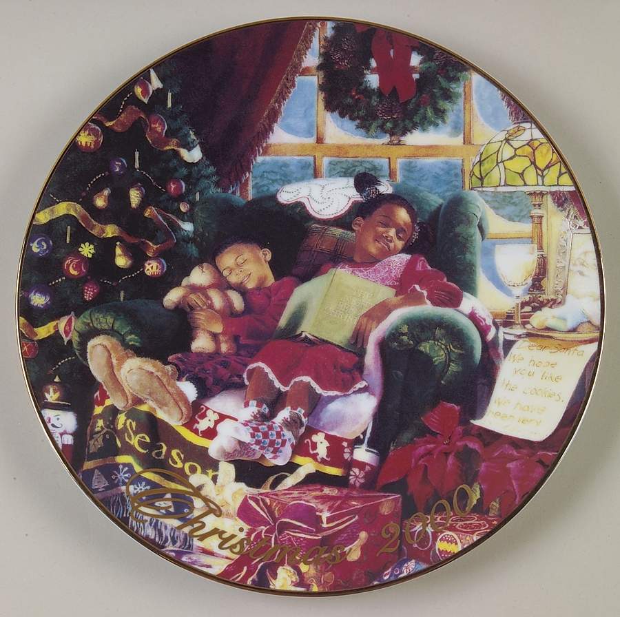 Christmas Plate Christmas Dreams-African American - No Box 28** by Avon-1